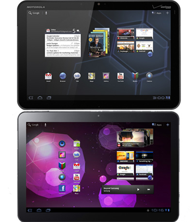 Quiz on Features of the Motorola Xoom and 10-inch Samsung Galaxy Tab