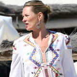 Kate Moss in White in St.-Tropez (Video)