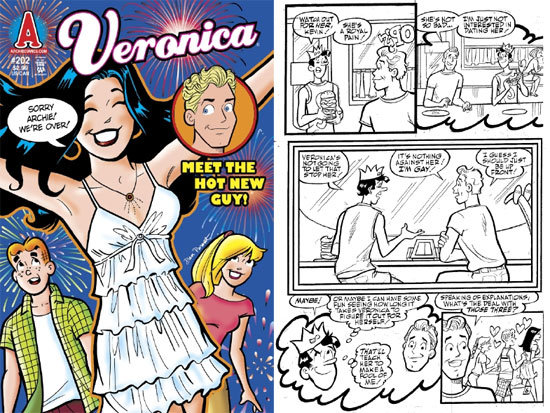 Kevin Keller in Archie Comics
In 2010, Kevin Keller was the first gay character to join Archie Comic Books. Co-CEO Jon Goldwater explained the decision: "The introduction of Kevin is just about keeping the world of Archie Comics current and inclusive. Archie's hometown of Riverdale has always been a safe world for everyone. It just makes sense to have an openly gay character in Archie comic books." Sorry, Veronica, I don't think you're Kevin's type!
