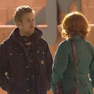 Ryan Gosling, Christina Hendricks, and Matt Smith Filming