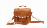 Hand-Stitched Brown Camera Bag