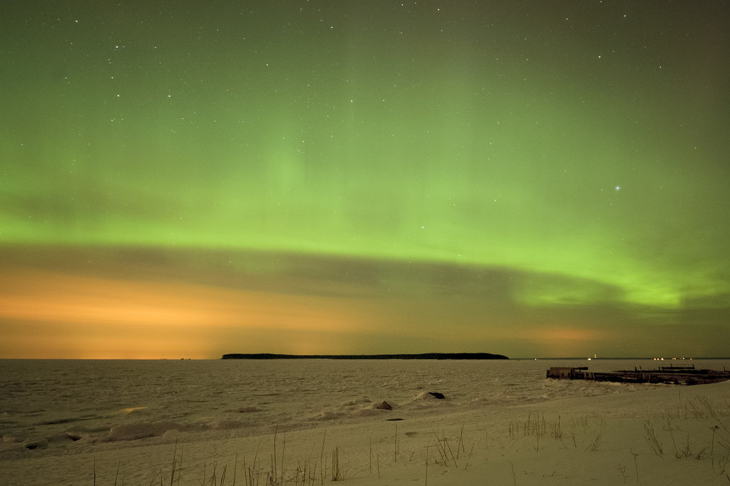 The aurora borealis was seen from Tallinn, Estonia, in March 2013.
