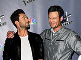 Adam Levine Sends Blake Shelton a Towering Copy of His Sexiest Man Alive Cover (VIDEO)