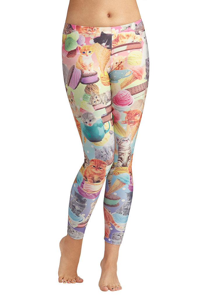 I scream, meow scream, we all scream for these incredible cat leggings ($45). 
