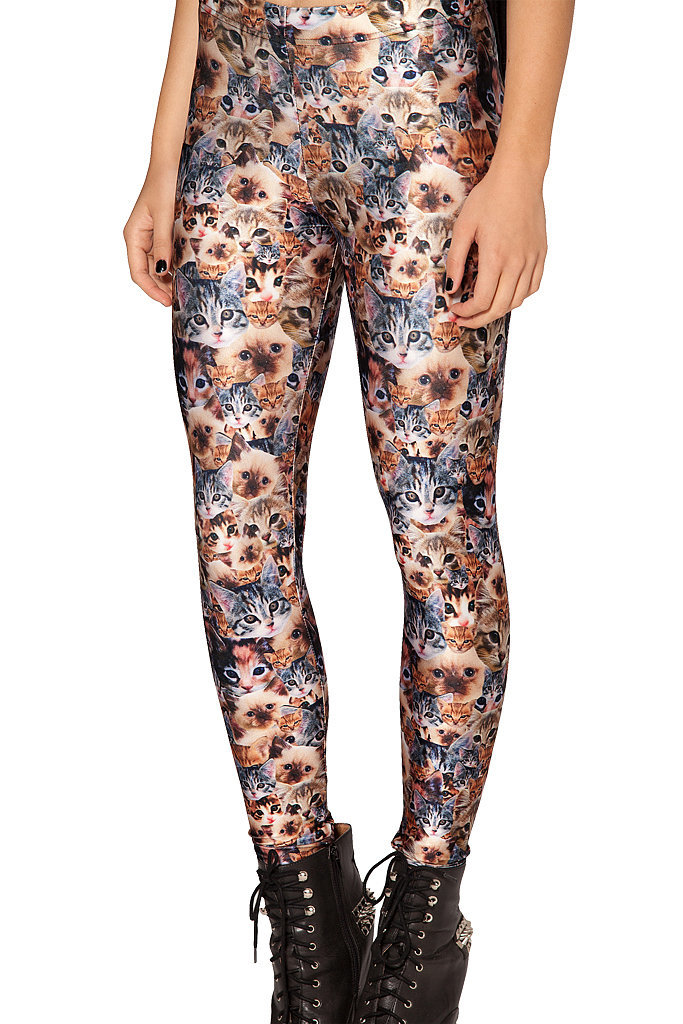 Is there such a thing as too much cat? Try out these crazy cat lady leggings ($66) and see for yourself. 
