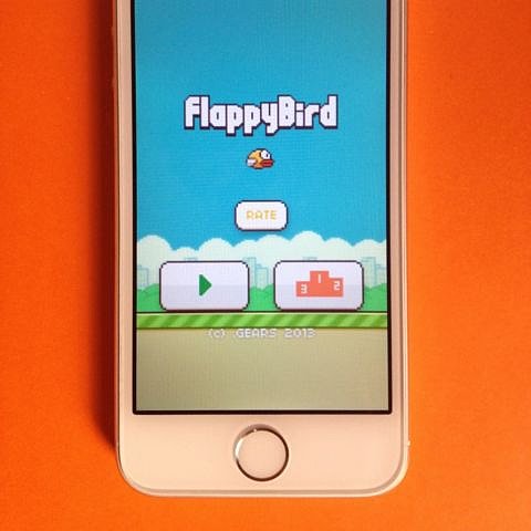 iPhone With Flappy Bird