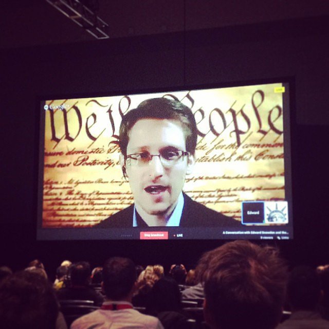 Edward Snowden Speaking Live Via Google Hangouts