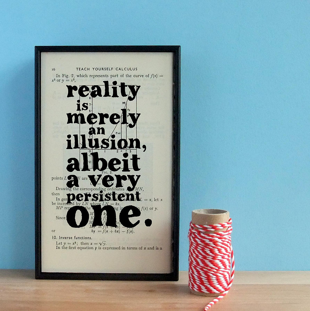 Reality is merely an illusion, albeit a very persistent one ($42)
