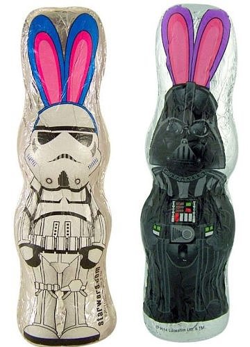 Now this is what we wish had been in our Easter baskets as kids growing up. Order this Stormtrooper and Darth Vader chocolate bunny set ($20), although word on the street is you can find it at your local Target or drugstore for much cheaper. 
