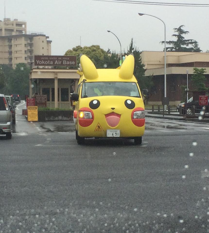 "This is the pikachu bus. It picks up children for school on my Air Force base."
Source: Reddit user Not_A_Greenhouse via Imgur
